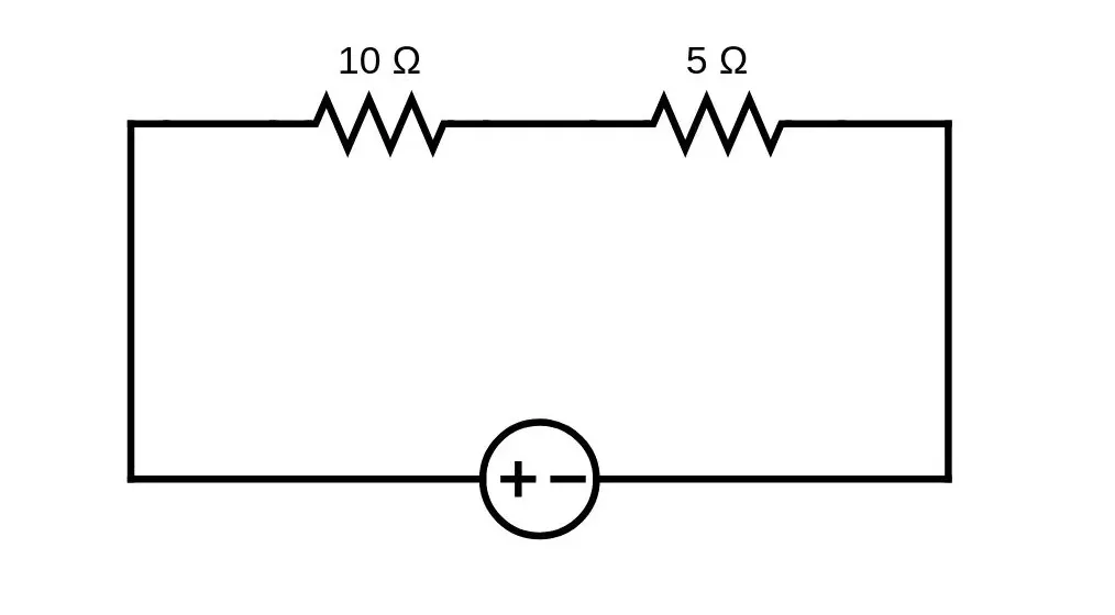 Basit seri bağlı direnç devresi